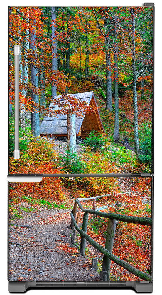 Seasons Change Magnet Skin on Model Type Bottom Freezer Refrigerator