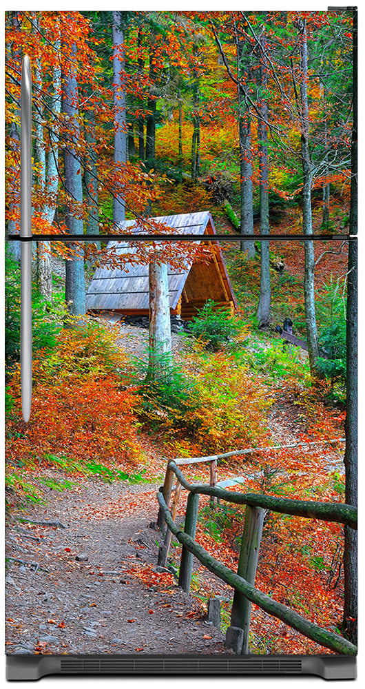 Seasons Change Magnet Skin on Model Type Top Freezer Refrigerator