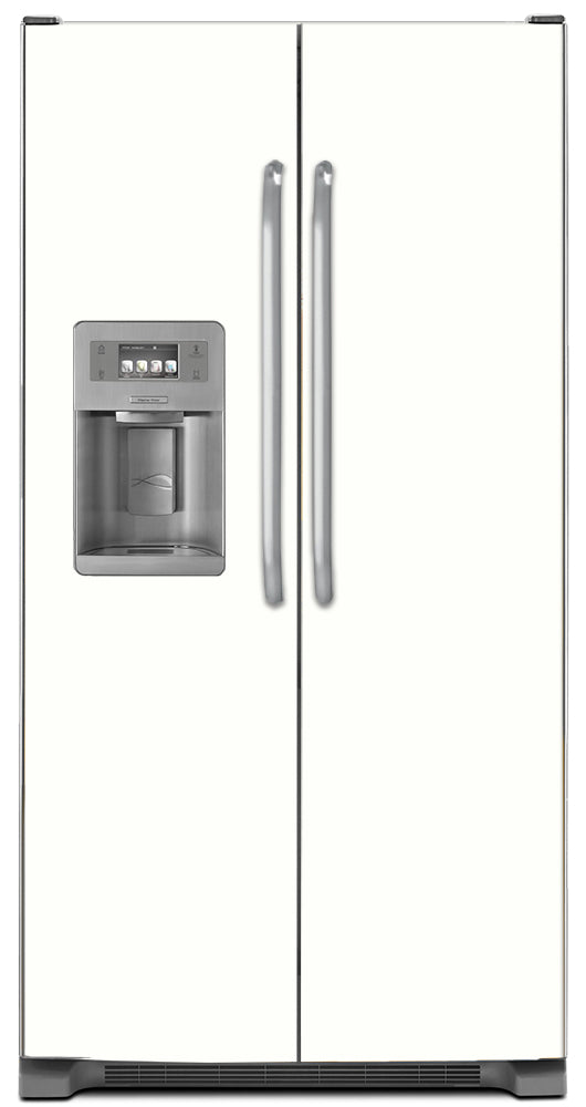 Semi Gloss White Color Magnet Skin on Model Type Side by Side Refrigerator with Ice Maker Water Dispenser