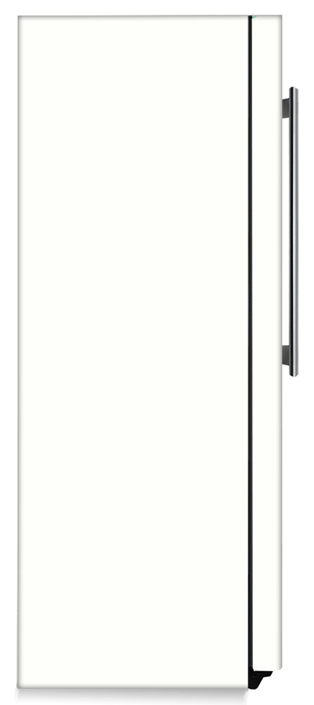 Semi Gloss White Color Magnet Skin on Side of Refrigerator