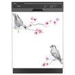 Load image into Gallery viewer, Song Birds Magnet Skin on Black Dishwasher
