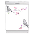 Song Birds Magnet Skin on White Dishwasher