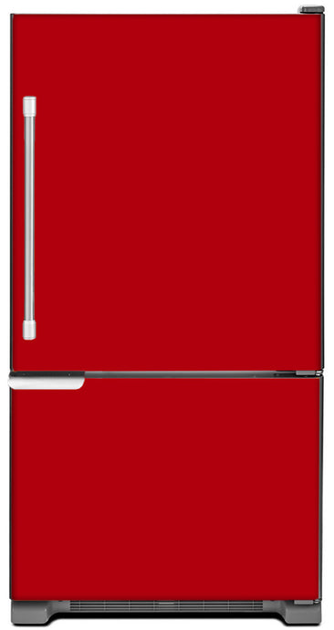 Stawberry Red Color Magnet Skin on Model Type Bottom Freezer Refrigerator