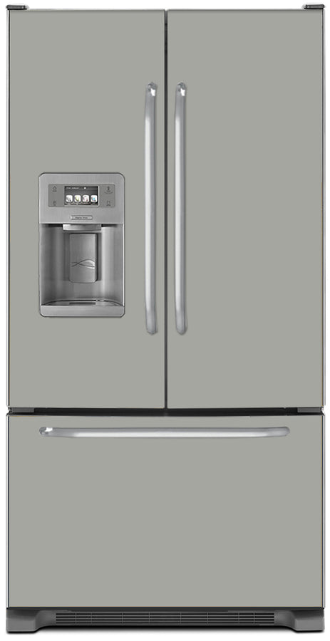  Stone Gray Color Magnet Skin on Model Type French Door Refrigerator with Ice Maker Water Dispenser 