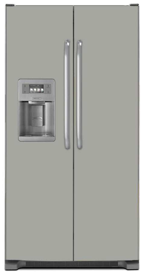  Stone Gray Color Magnet Skin on Model Type Side by Side Refrigerator with Ice Maker Water Dispenser 