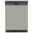 Load image into Gallery viewer, Stone Gray Magnet Skin on Black Dishwasher
