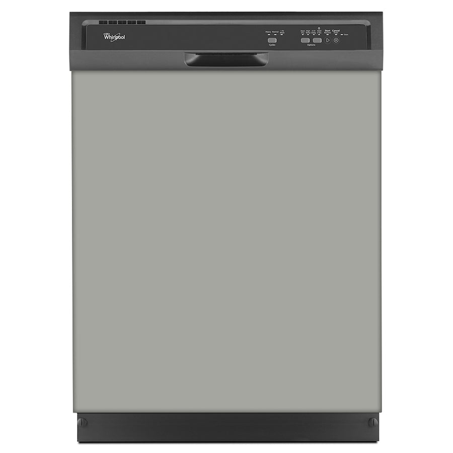 Stone Gray Magnet Skin on Black Dishwasher 