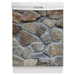 Load image into Gallery viewer, Stone Wall Magnetic Dishwasher Cover Skin Panel on Dishwasher with White Control Panel
