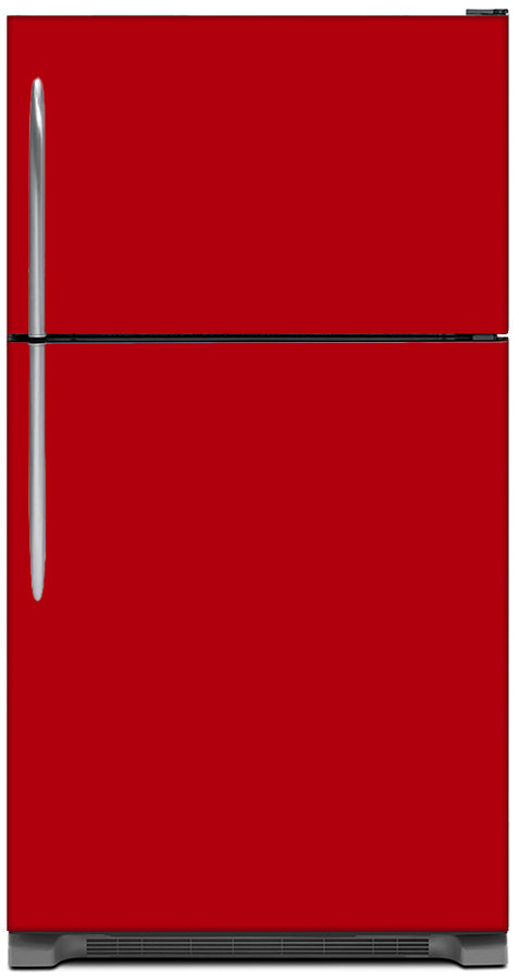  Strawberry Red Color Magnet Skin on Model Type Top Freezer Refrigerator 