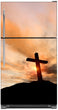Load image into Gallery viewer, Sunrise Cross Magnet Skin on Model Type Top Freezer Refrigerator
