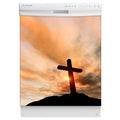 Sunrise Cross Magnet Skin on White Dishwasher