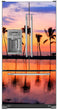 Load image into Gallery viewer, Sunset Palm Trees Magnet Skin on Model Type French Door Refrigerator with Ice Maker Water Dispenser
