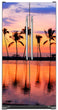 Load image into Gallery viewer, Sunset Palm Trees Magnet Skin on Model Type Side by Side Refrigerator

