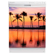 Load image into Gallery viewer, Sunset Palm Trees Magnet Skin on White Dishwasher
