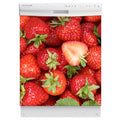 Sweet Strawberries Magnet Skin on White Dishwasher