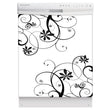 Load image into Gallery viewer, Swirling Flowers Magnetic Dishwasher Cover Skin Panel on Dishwasher with White Control Panel
