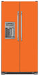 Load image into Gallery viewer, Tangerine Orange Color Magnet Skin on Model Type Side by Side Refrigerator with Ice Maker Water Dispenser
