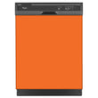 Load image into Gallery viewer, Tangerine Orange Color Magnet Skin on Black Dishwasher
