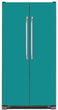 Load image into Gallery viewer, Teal Turquoise Color Magnet Skin on Model Type Side by Side Refrigerator
