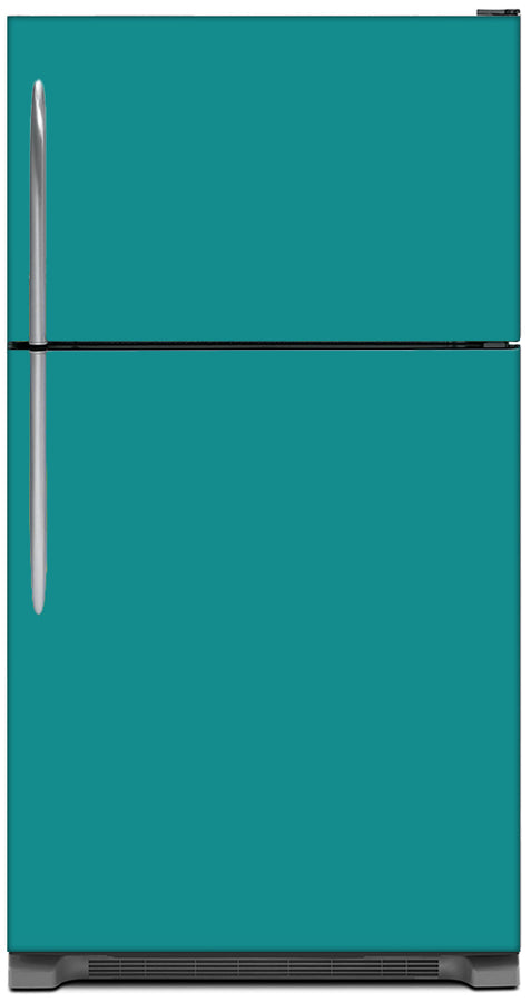  Teal Turquoise Color Magnet Skin on Model Type Top Freezer Refrigerator 
