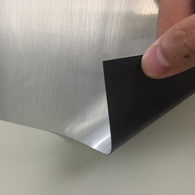 The Actual Brushed Stainless Steel Magnet Skin Sheet Sample