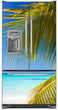 Load image into Gallery viewer, Tropical Breeze Magnetic Refrigerator Cover Wrap Skin Panel on Model Type Fridge French Door Refrigerator with Ice Maker
