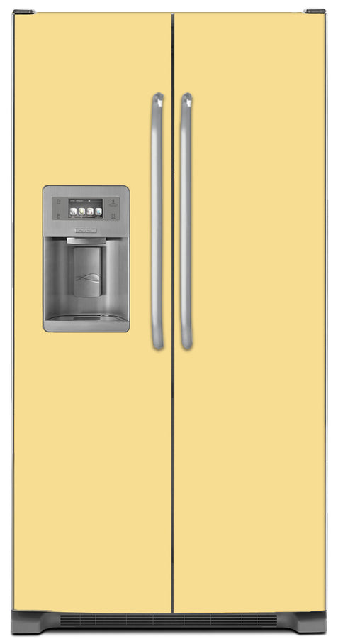  Vanilla Cream Color Magnet Skin on Model Type Side by Side Refrigerator with Ice Maker Water Dispenser 