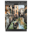 Load image into Gallery viewer, Venice Canals Magnet Skin on Black Dishwasher
