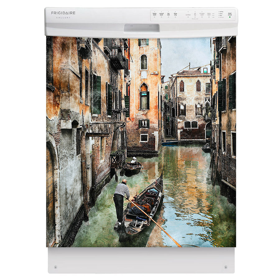  Venice Canals Magnet Skin on White Dishwasher 