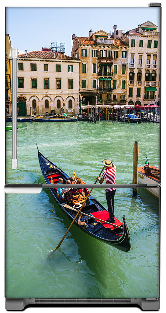Venice Italy Magnet Skin on Model Type Bottom Freezer Refrigerator