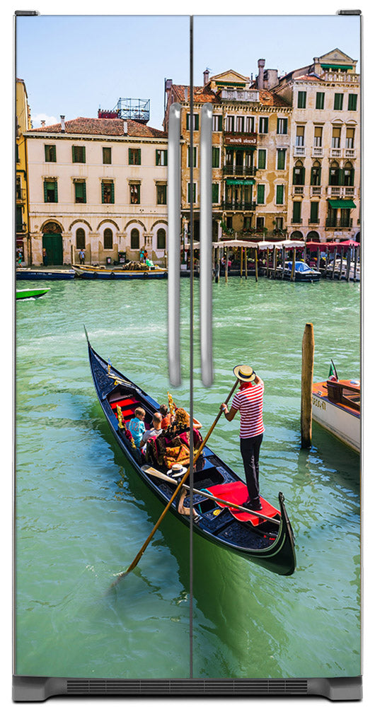 Venice Italy Magnet Skin on Model Type Side by Side Refrigerator