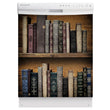 Load image into Gallery viewer, Vintage Books Bookcase Magnet Skin on White Dishwasher
