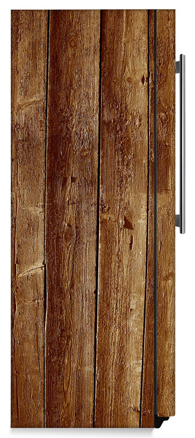  Weathered Wood Planks Magnet Skin on Side of Refrigerator 