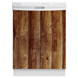 Load image into Gallery viewer, Weathered Wood Planks Magnetic Dishwasher Cover Skin Panel on Dishwasher with White Control Panel
