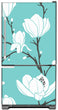 Load image into Gallery viewer, White Magnolias Magnet Skin on Model Type Bottom Freezer Refrigerator
