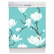 Load image into Gallery viewer, White Magnolias Magnet Skin on White Dishwasher
