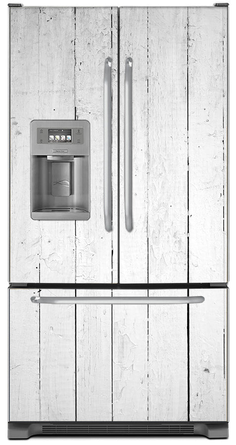  Whitel Wood Planks Magnet Skin Panel on Refrigerator Model Type French Door Freezer Fridge with Icemaker 