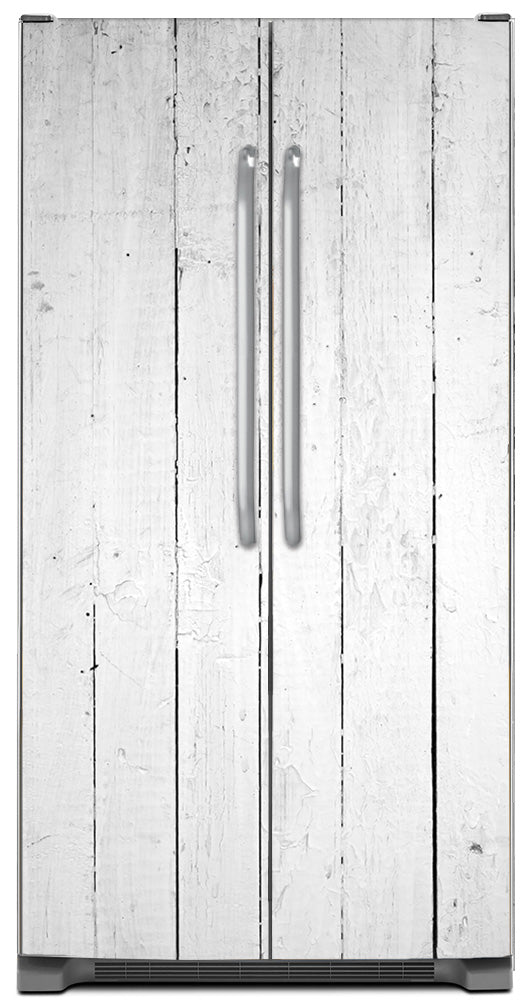 Whitel Wood Planks Magnet Skin Panel on Refrigerator Model Type Side by Side Freezer Fridge