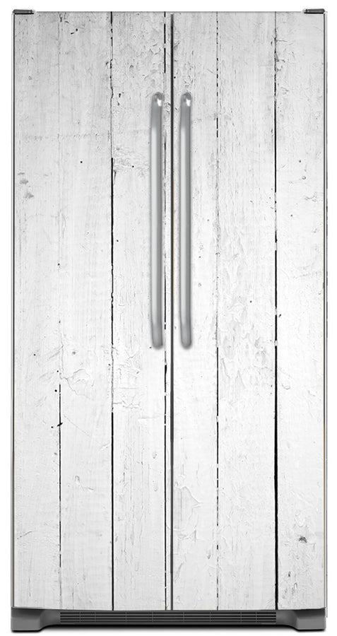  Whitel Wood Planks Magnet Skin Panel on Refrigerator Model Type Side by Side Freezer Fridge 