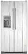 Load image into Gallery viewer, Whitel Wood Planks Magnet Skin Panel on Refrigerator Model Type Side by Side Freezer Fridge with Icemaker
