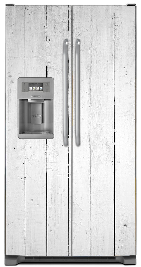  Whitel Wood Planks Magnet Skin Panel on Refrigerator Model Type Side by Side Freezer Fridge with Icemaker 