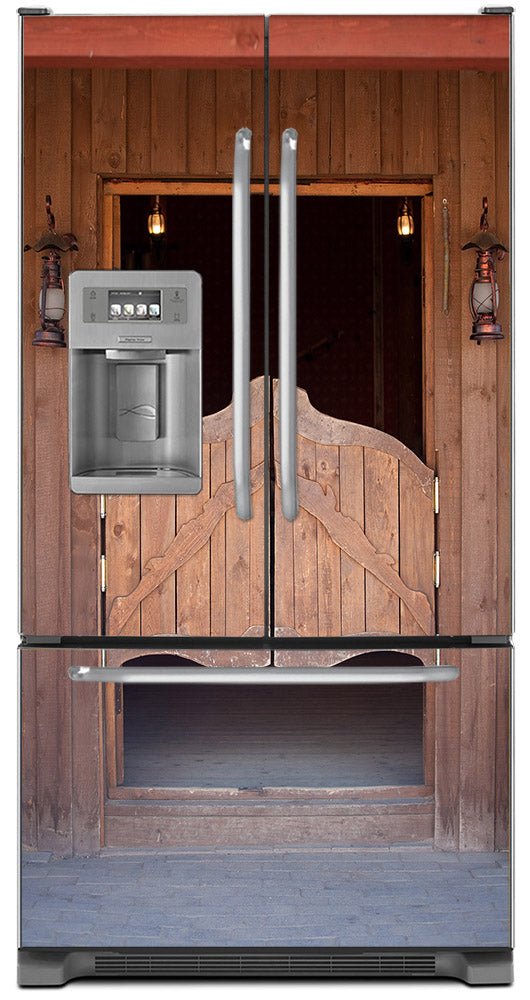 Wild West Doors Magnet Skin on Model Type French Door Refrigerator with Ice Maker Water Dispenser