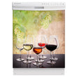 Load image into Gallery viewer, Wine Tasting Magnetic Dishwasher Cover Skin Panel on Dishwasher with White Control Panel
