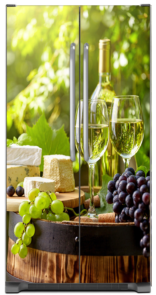 Winery Picnic Magnet Skin on Model Type Side by Side Refrigerator
